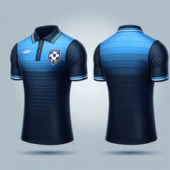 Sports polo collar t-shirt jersey design vector template, Cricket jersey concept with front and back view for Soccer, Football, Tennis and badminton uniform. genrerative ai
