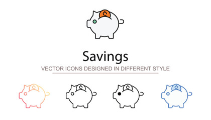 Savings icon design with white background stock illustration