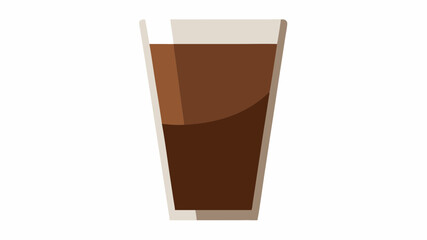 Long glass of chocolate milk vector art illustration