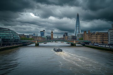Fototapeta premium Brilliant landscape view of The Shard in London.