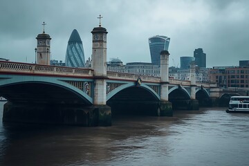 Brilliant landscape view of The Shard in London.