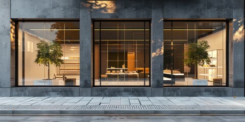 A tall building with numerous windows, ideal for architectural or cityscape photography