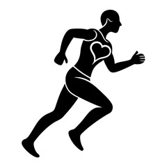 silhouette of a running person