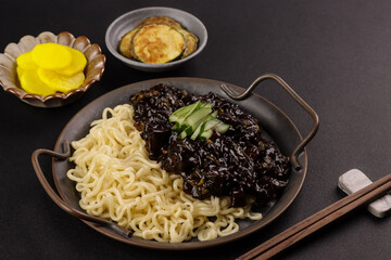 Jajangmyeon or JJajangmyeon is a Popular Korean Chinese Dish, Noddle in Black Bean Sauce.