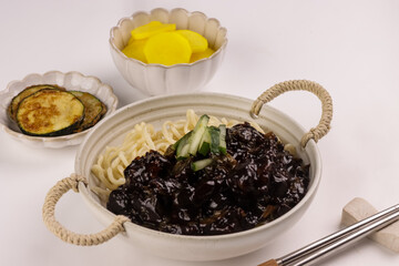 Jajangmyeon or JJajangmyeon is a Popular Korean Chinese Dish, Noddle in Black Bean Sauce.