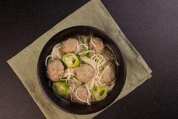 Almondigas is Filipino Meatballs and Noodle Soup. 