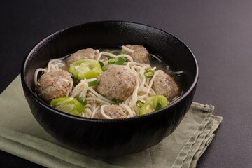 Almondigas is Filipino Meatballs and Noodle Soup. 
