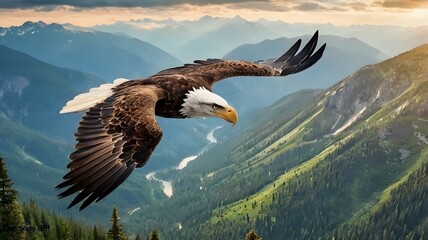 bald eagle in flight