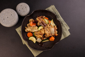 Tangsuyuk is a Korean Sweet and Sour Pork or Beef Dish.
