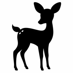 silhouette of a deer, deer vector illustration, pet vector art, deers silhouette, animal vector icon, eps, deer baby
