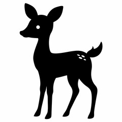 silhouette of a deer, deer vector illustration, pet vector art, deers silhouette, animal vector icon, eps, deer baby