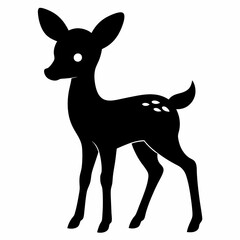 silhouette of a deer, deer vector illustration, pet vector art, deers silhouette, animal vector icon, eps, deer baby