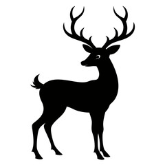 silhouette of a deer, deer vector illustration, pet vector art, deers silhouette, animal vector icon, eps, deer baby