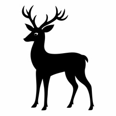 silhouette of a deer, deer vector illustration, pet vector art, deers silhouette, animal vector icon, eps, deer baby
