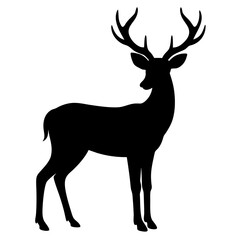 silhouette of a deer, deer vector illustration, pet vector art, deers silhouette, animal vector icon, eps, deer baby