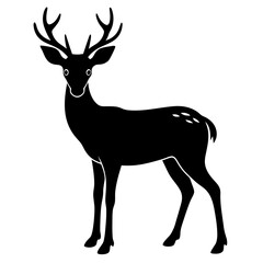 silhouette of a deer, deer vector illustration, pet vector art, deers silhouette, animal vector icon, eps, deer baby