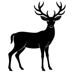 silhouette of a deer, deer vector illustration, pet vector art, deers silhouette, animal vector icon, eps, deer baby