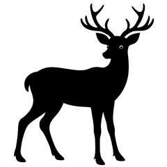 silhouette of a deer, deer vector illustration, pet vector art, deers silhouette, animal vector icon, eps, deer baby