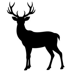 silhouette of a deer, deer vector illustration, pet vector art, deers silhouette, animal vector icon, eps, deer baby