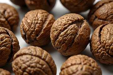 Walnut, nut, isolated on white background, full depth of field