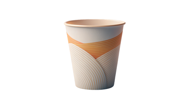 Empty abstract glass dishware isolated on white background