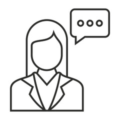 Obraz premium Psychologists with talking bubbles icon, consultation and therapy symbols outline icon, editable vector illustration and transparent graphic element. Isolated on white background