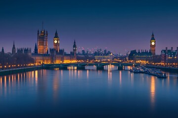 Fototapeta premium Night view of London big ben