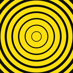 abstract simple circle line pattern on yellow can be used background.