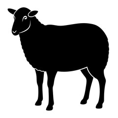 black and white sheep, sheep vector illustration, pet vector art, sheeps silhouette, animal vector icon, eps, sheep baby