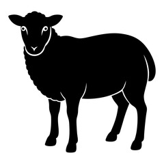 black and white sheep, sheep vector illustration, pet vector art, sheeps silhouette, animal vector icon, eps, sheep baby