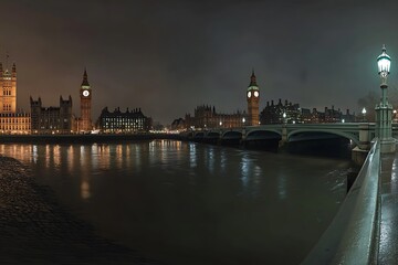 Fototapeta premium Night view of London big ben