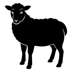 black and white sheep, sheep vector illustration, pet vector art, sheeps silhouette, animal vector icon, eps, sheep baby