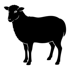 black and white sheep, sheep vector illustration, pet vector art, sheeps silhouette, animal vector icon, eps, sheep baby