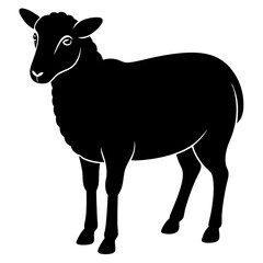black and white sheep, sheep vector illustration, pet vector art, sheeps silhouette, animal vector icon, eps, sheep baby