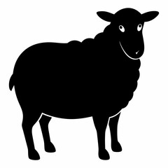 black and white sheep, sheep vector illustration, pet vector art, sheeps silhouette, animal vector icon, eps, sheep baby