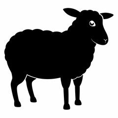 black and white sheep, sheep vector illustration, pet vector art, sheeps silhouette, animal vector icon, eps, sheep baby