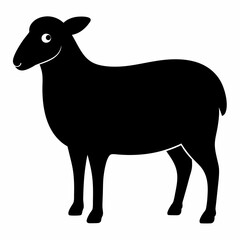 black and white sheep, sheep vector illustration, pet vector art, sheeps silhouette, animal vector icon, eps, sheep baby