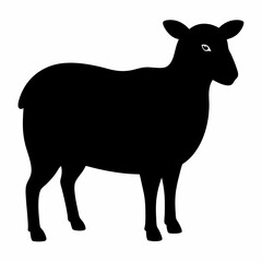 black and white sheep, sheep vector illustration, pet vector art, sheeps silhouette, animal vector icon, eps, sheep baby