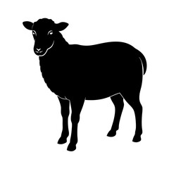 black and white sheep, sheep vector illustration, pet vector art, sheeps silhouette, animal vector icon, eps, sheep baby