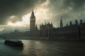 Fototapeta premium The Westminster Palace and the Big Ben clocktower
