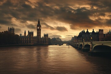 Fototapeta premium The Westminster Palace and the Big Ben clocktower