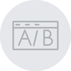 AB testing Vector Line Grey Circle Grey