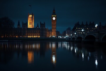Fototapeta premium The Westminster Palace and the Big Ben clocktower