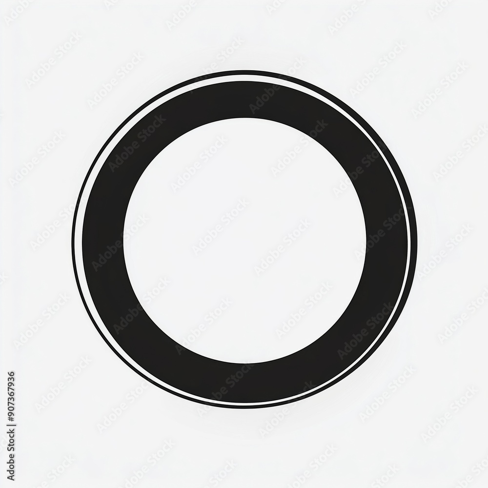 Canvas Prints Abstract Black and White Circular Design