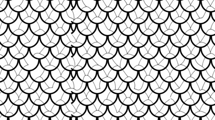 Naklejka premium Seamless Fish Scale Pattern
