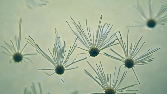 Close Up View of White Seeds Dispersing From a Flower