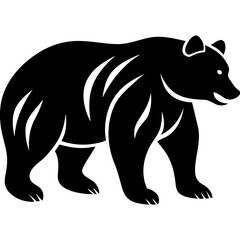silhouette of bear, bear vector illustration, pet vector art, bears silhouette, animal vector icon, eps, bear head