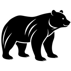 Fototapeta premium silhouette of bear, bear vector illustration, pet vector art, bears silhouette, animal vector icon, eps, bear head