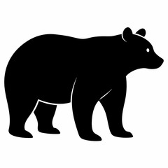 silhouette of bear, bear vector illustration, pet vector art, bears silhouette, animal vector icon, eps, bear head