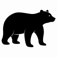 silhouette of bear, bear vector illustration, pet vector art, bears silhouette, animal vector icon, eps, bear head